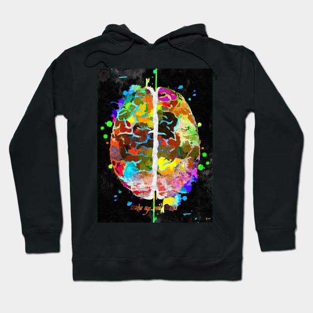 Human Brain Black Hoodie by danieljanda